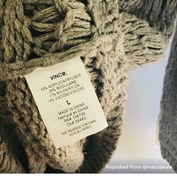 Vince Open Knit Gray Boatneck Sweater Wmn’s Sz XS - Picture 5 of 9